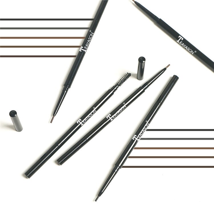 Waterproof Natural Long Lasting Paint Tattoo Eyebrow Black Brown Eyebrow Pencil With Brush Makeup