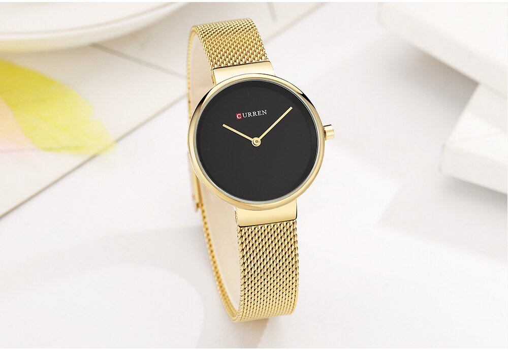 CURREN Wrist Watch Women Watches Luxury Brand Steel Ladies Blue Quartz Women Watches Sport Relogio Feminino Montre Femme 9016