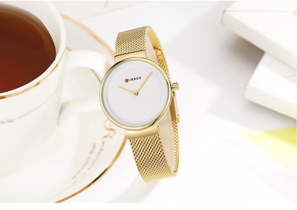 CURREN Wrist Watch Women Watches Luxury Brand Steel Ladies Blue Quartz Women Watches Sport Relogio Feminino Montre Femme 9016