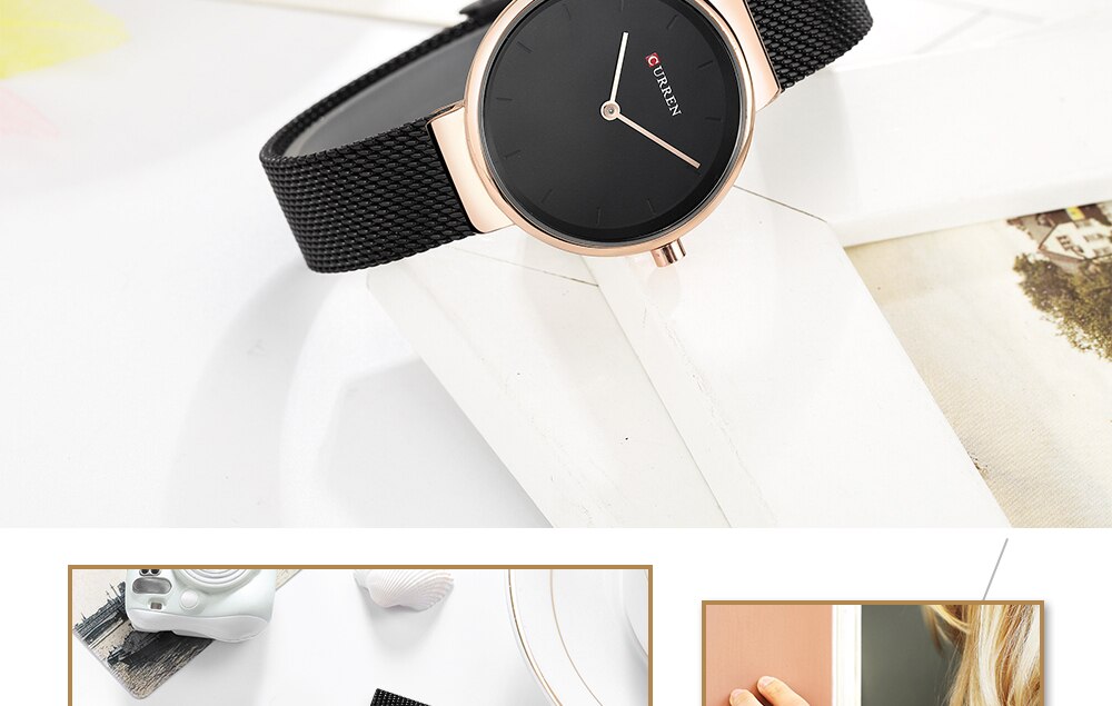 CURREN Wrist Watch Women Watches Luxury Brand Steel Ladies Blue Quartz Women Watches Sport Relogio Feminino Montre Femme 9016