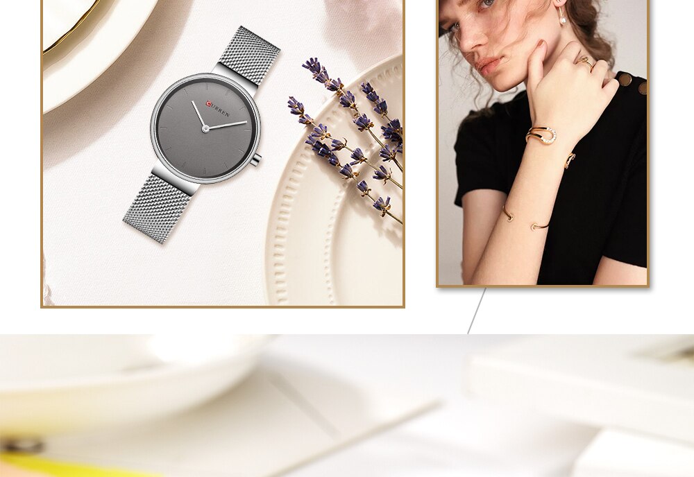 CURREN Wrist Watch Women Watches Luxury Brand Steel Ladies Blue Quartz Women Watches Sport Relogio Feminino Montre Femme 9016