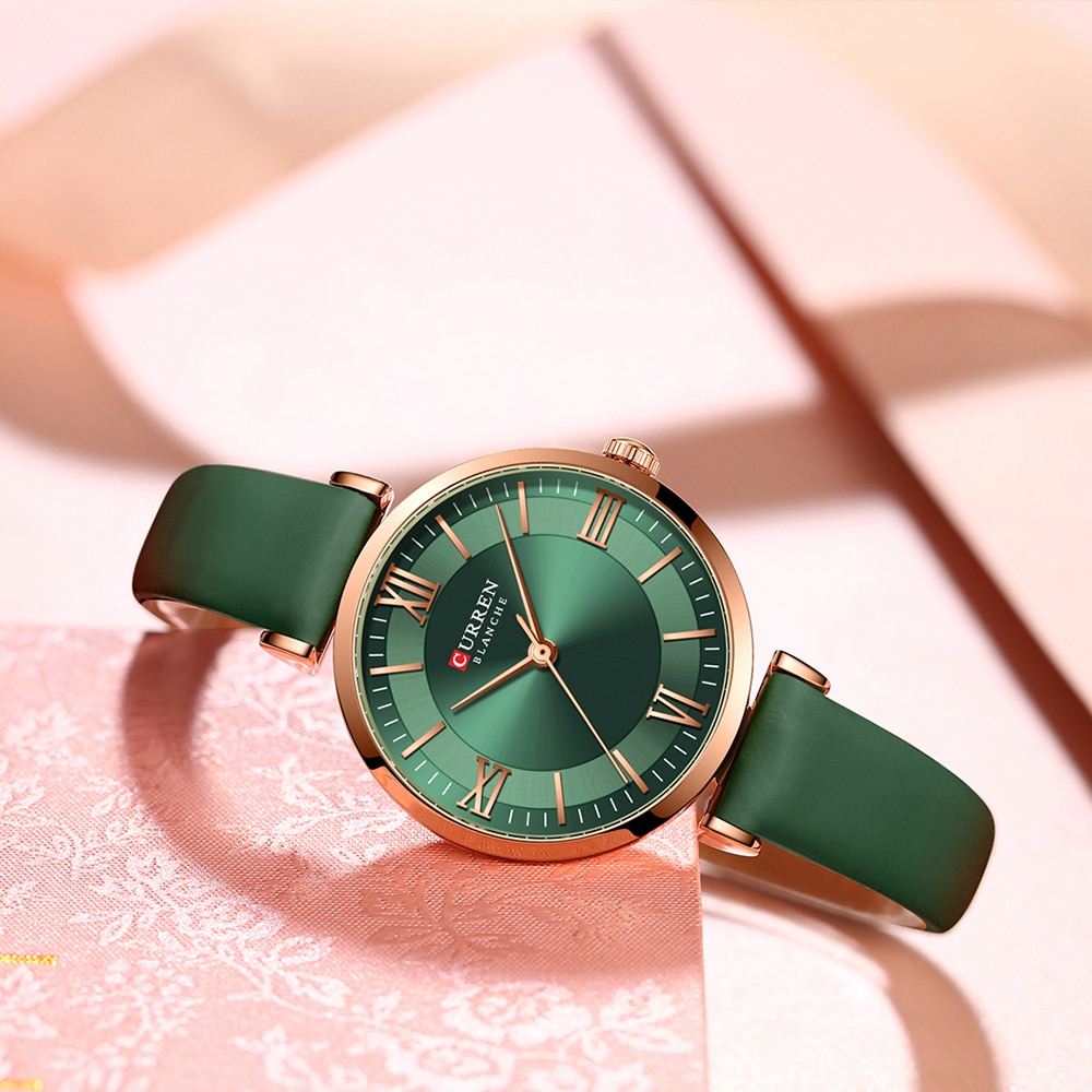 NEW CURREN Watches Women's Quartz Leather Wrsitwatches Fashionable Classic Clock Montre femme