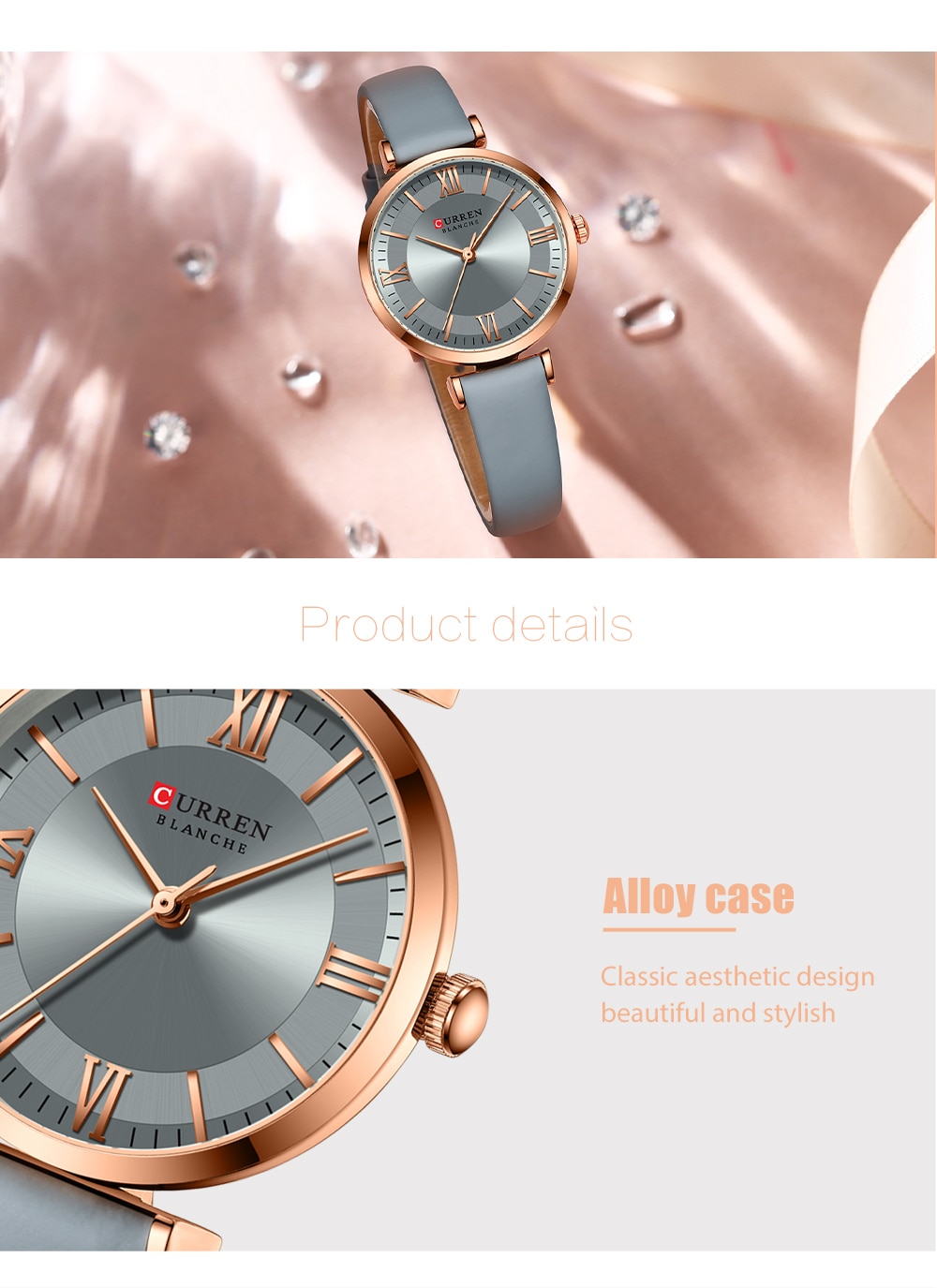 NEW CURREN Watches Women's Quartz Leather Wrsitwatches Fashionable Classic Clock Montre femme