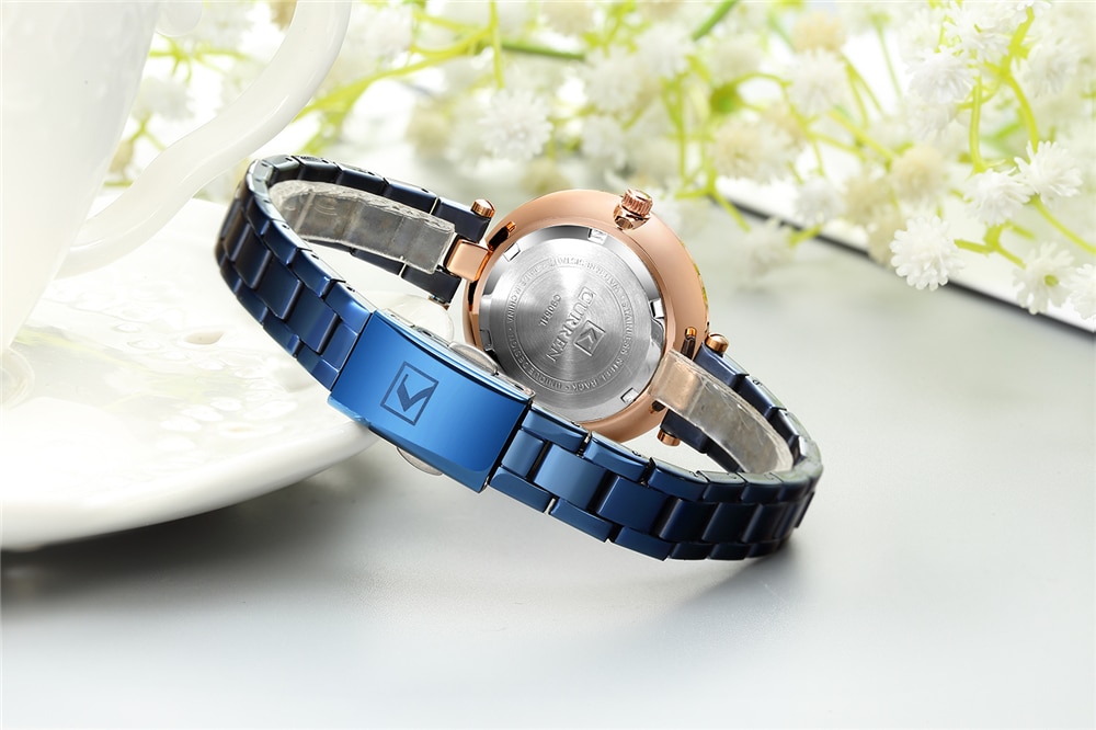 CURREN Luxury Brand Minimalist Quartz Watches Women Rose Gold Bracelet Watch Casual Slim Clock for Ladies Wristwatch with Steel