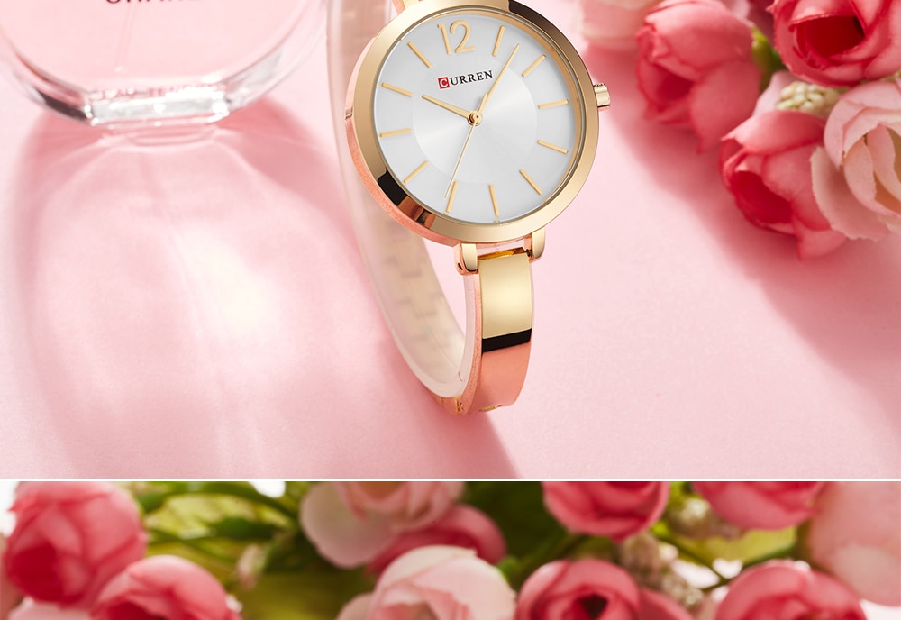 CURREN Fashion Women Dress Wristwatch Ladies Quartz Watch Brand Luxury Women Bracelet Watches Full Steel Female Clock