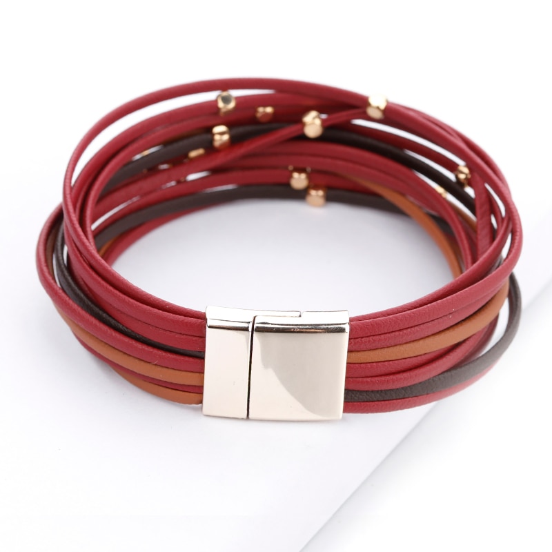 Boho Genuine Leather Bracelet for Women