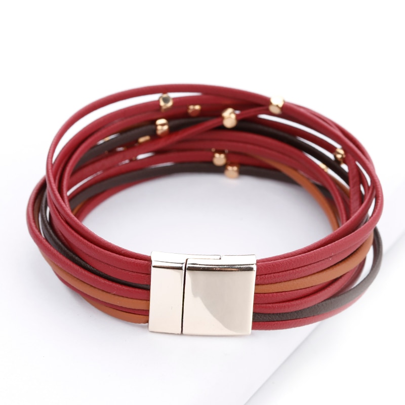 Boho Genuine Leather Bracelet for Women