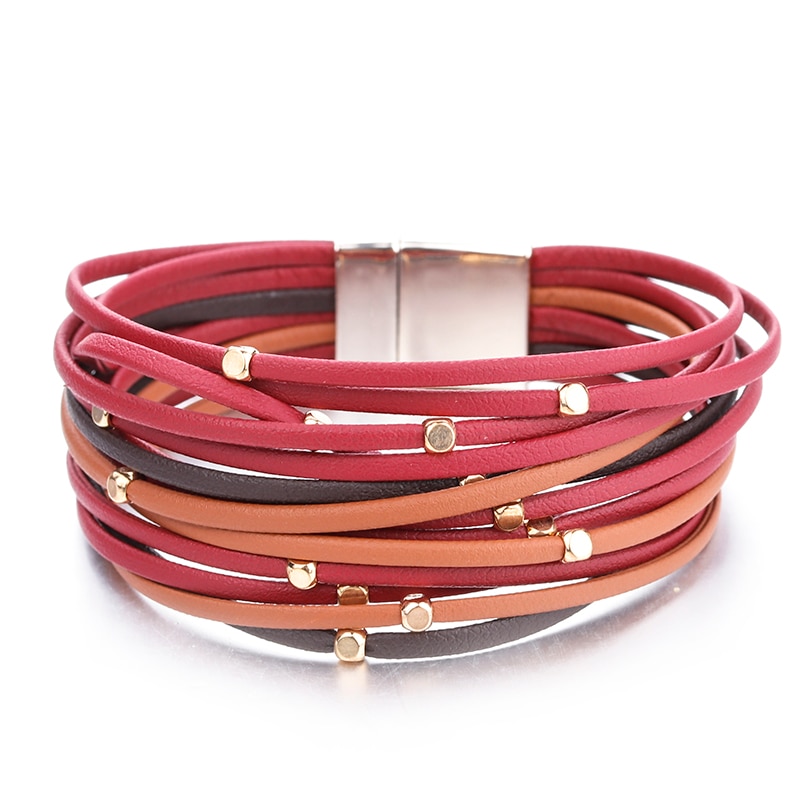 Boho Genuine Leather Bracelet for Women