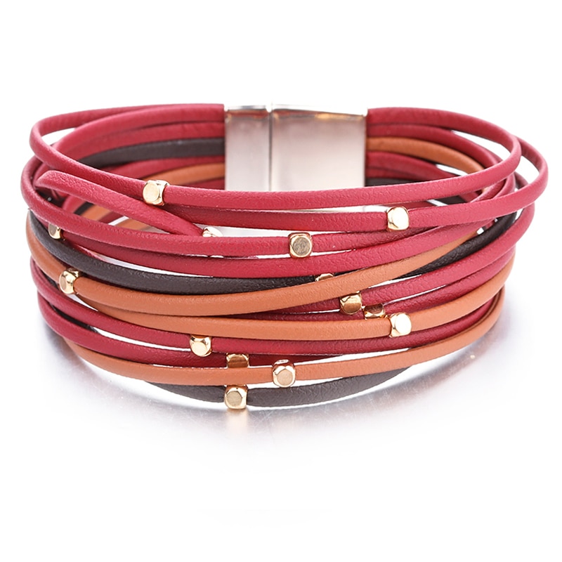 Boho Genuine Leather Bracelet for Women