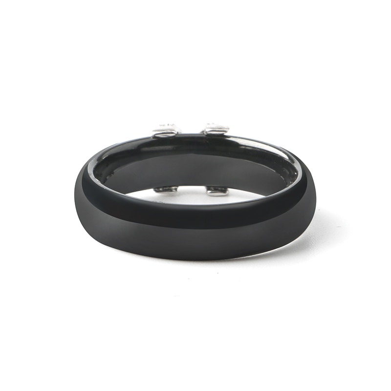 Women's Ceramic Ring with Metal Bow