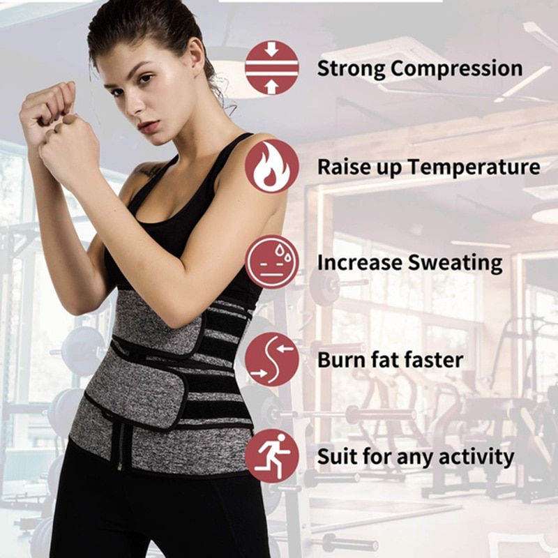 Women's Melange Color Sauna Waist Trimmer