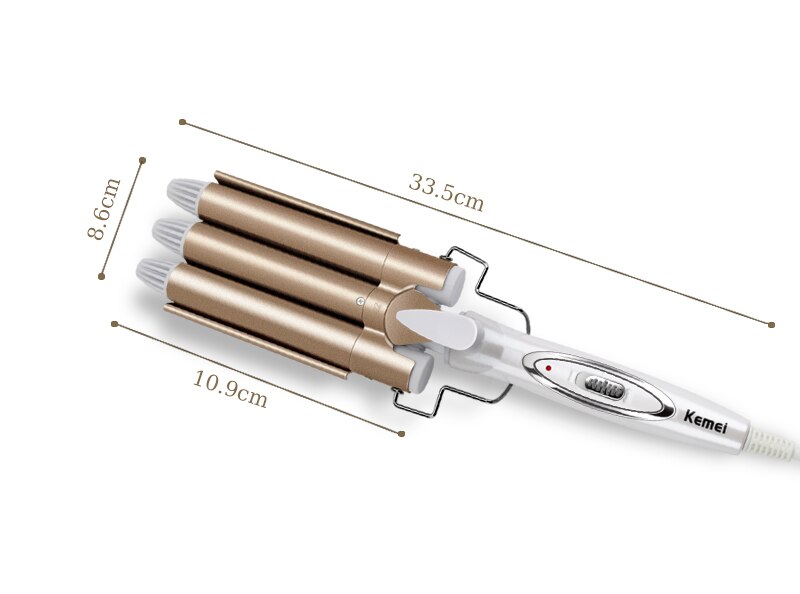 Triple Barrel Professional Hair Curling Iron