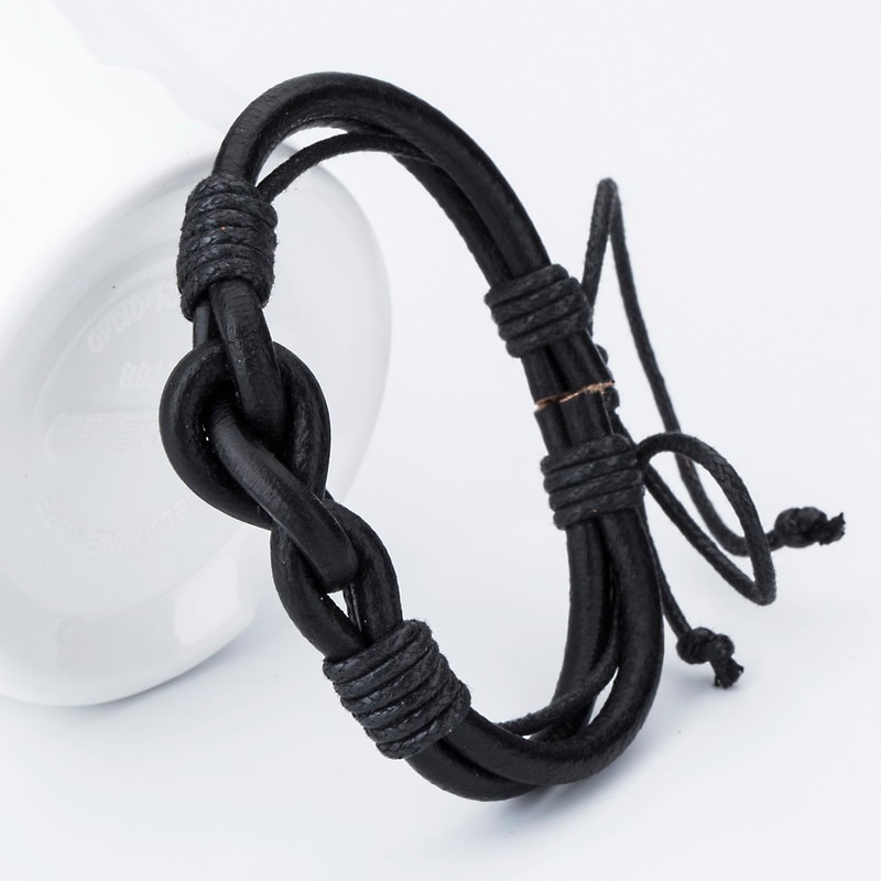 Men's Woven Leather Bracelet