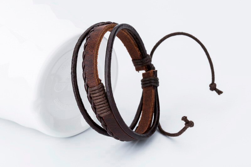 Men's Woven Leather Bracelet