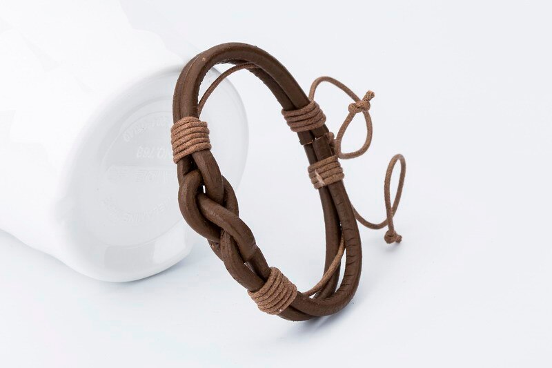 Men's Woven Leather Bracelet