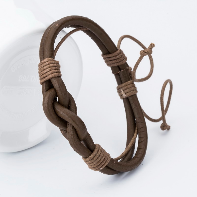 Men's Woven Leather Bracelet
