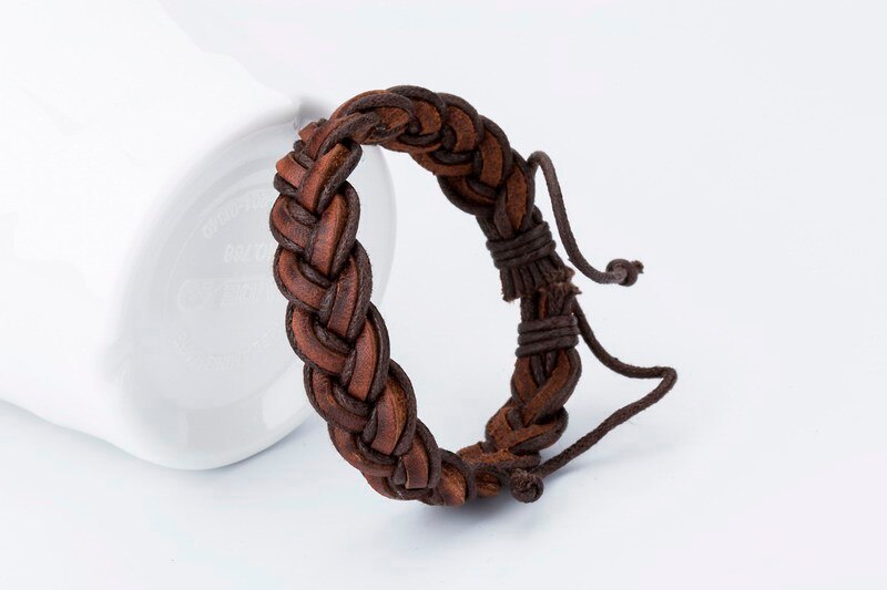 Men's Woven Leather Bracelet