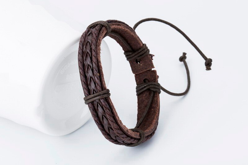 Men's Woven Leather Bracelet