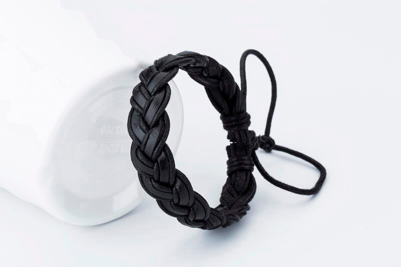 Men's Woven Leather Bracelet