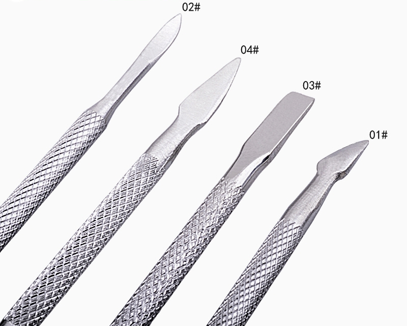 Set Stainless Steel Double Sided Cuticle Pushers