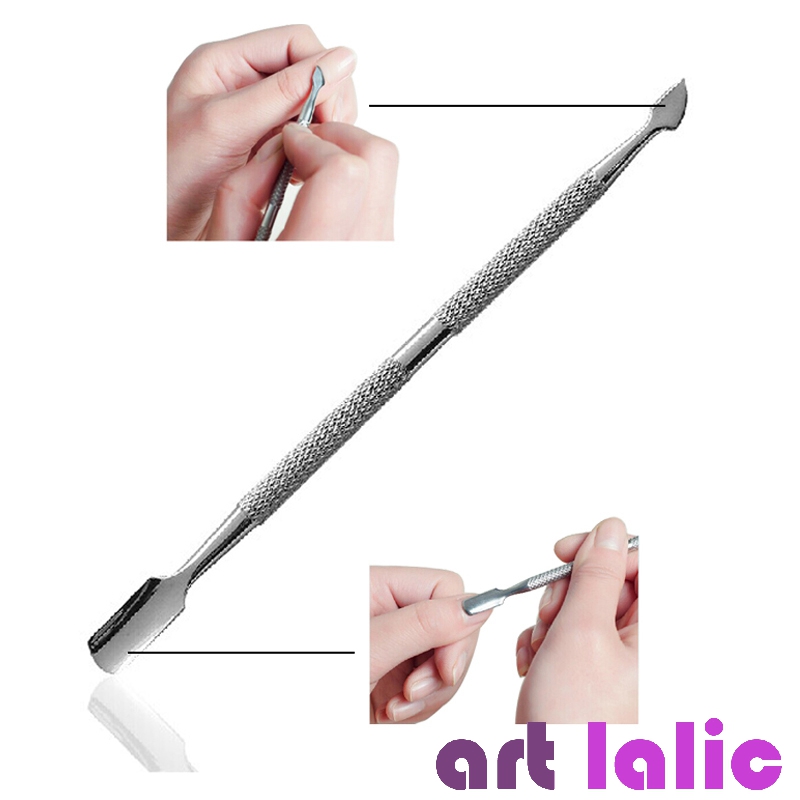 Set Stainless Steel Double Sided Cuticle Pushers