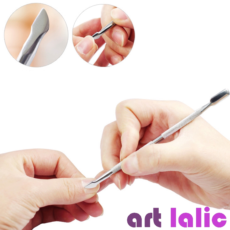 Set Stainless Steel Double Sided Cuticle Pushers
