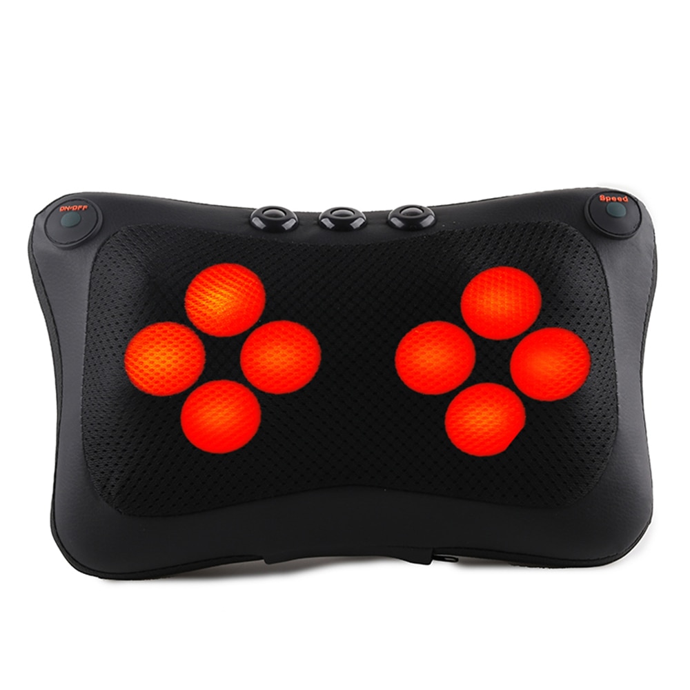 8 head Massage Pillow Relax Vibrator Electric Shoulder Back Heating Kneading Infrared therapy shiatsu Neck Massager