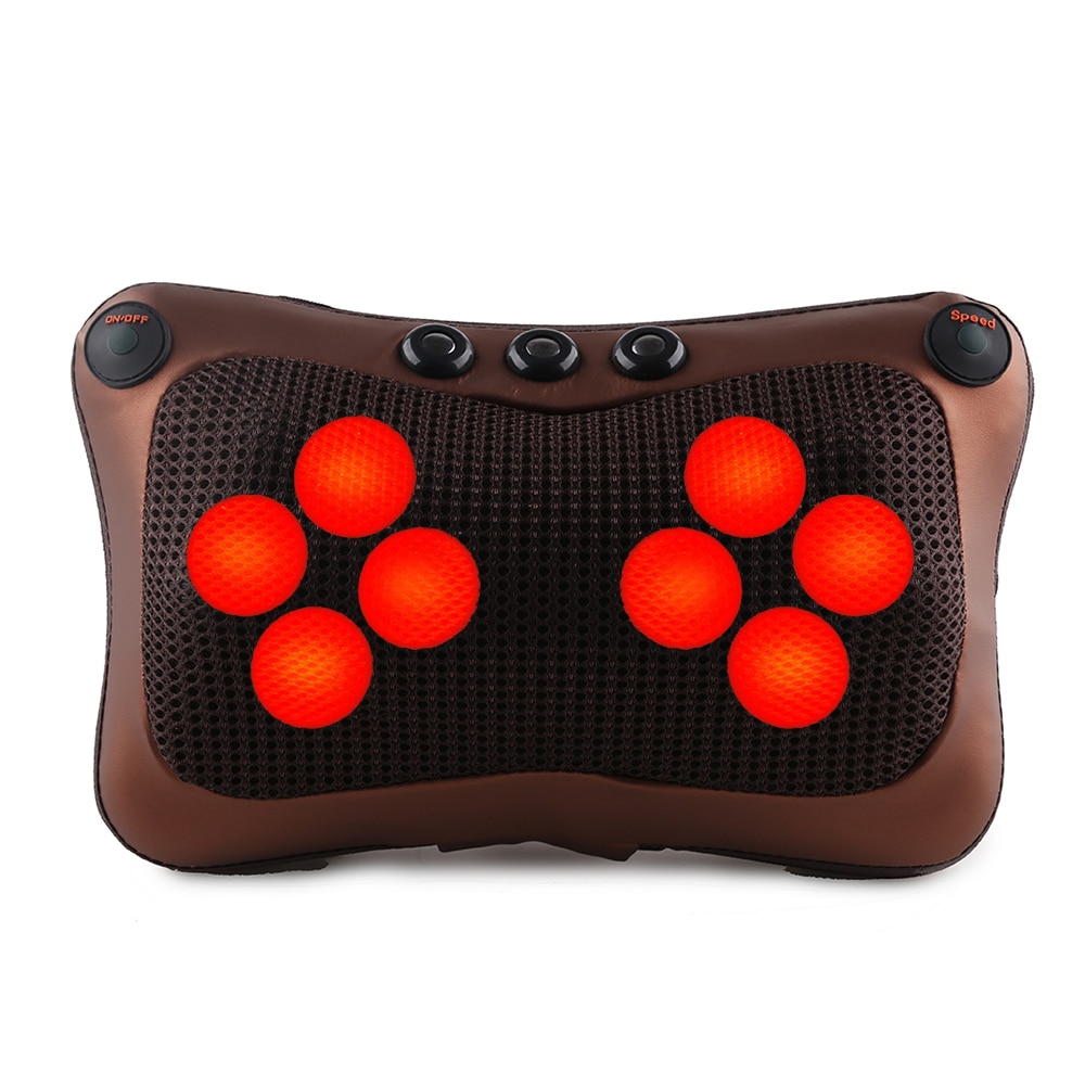 8 head Massage Pillow Relax Vibrator Electric Shoulder Back Heating Kneading Infrared therapy shiatsu Neck Massager 8 head Massage Pillow Relax Vibrator Electric Shoulder Back Heating Kneading Infrared therapy shiatsu Neck Massager