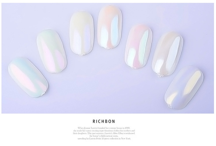 1g/box Pearl Shell Chameleon Mirror Nail Powder Glitters Shell Nail Art Chrome Pigment Dust Manicure Decoration