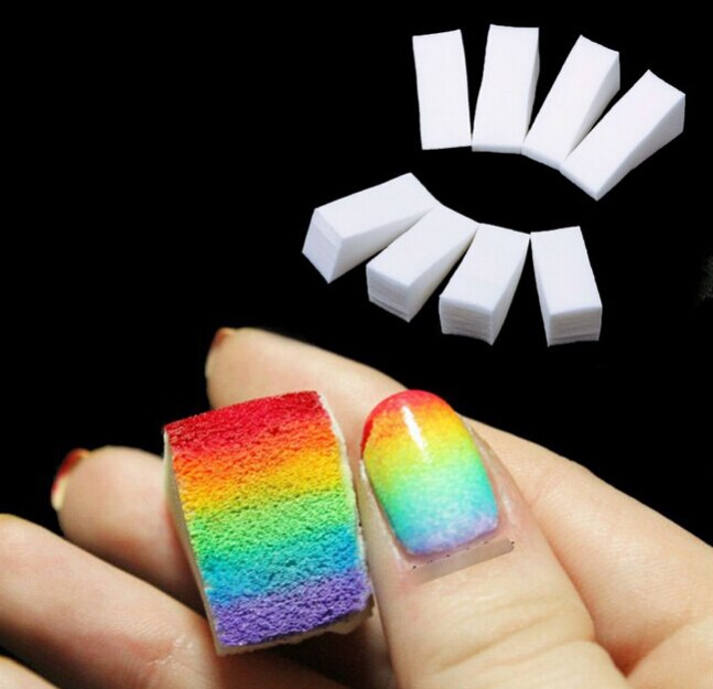 8pcs/lot Nail Art Gradient Stamping Sponge Set Gel Polish Varnish 3D Image DIY Manicure tools pieces