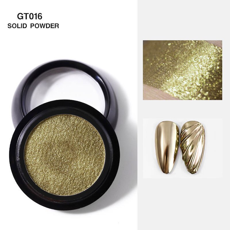 1 Box Solid Mirror Nail Powder Glitter Dust Metallic Metal Effect Nails Art UV Gel Polish Chrome Pigment Nail Art Decorations
