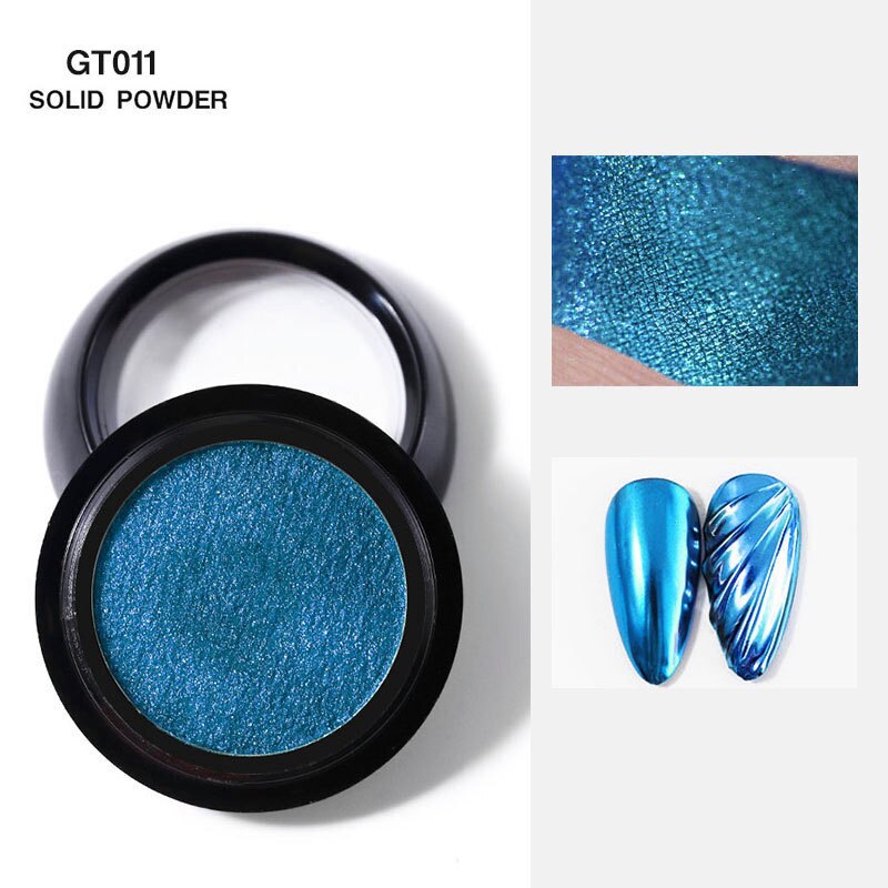 1 Box Solid Mirror Nail Powder Glitter Dust Metallic Metal Effect Nails Art UV Gel Polish Chrome Pigment Nail Art Decorations