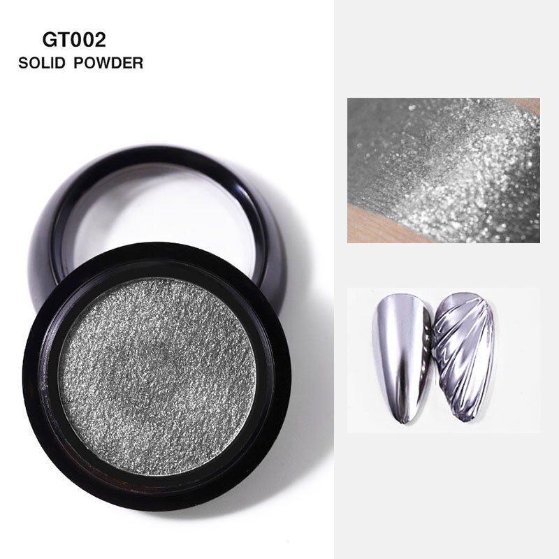 1 Box Solid Mirror Nail Powder Glitter Dust Metallic Metal Effect Nails Art UV Gel Polish Chrome Pigment Nail Art Decorations