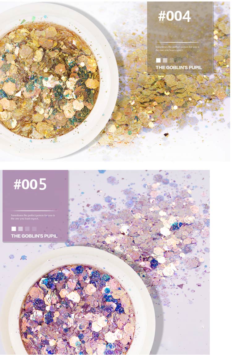 1 Box Nail Holographic Glitter Flakes Powder 3D Hexagon Colorful Sequins Spangles Polish Manicure Nails Art Decorations
