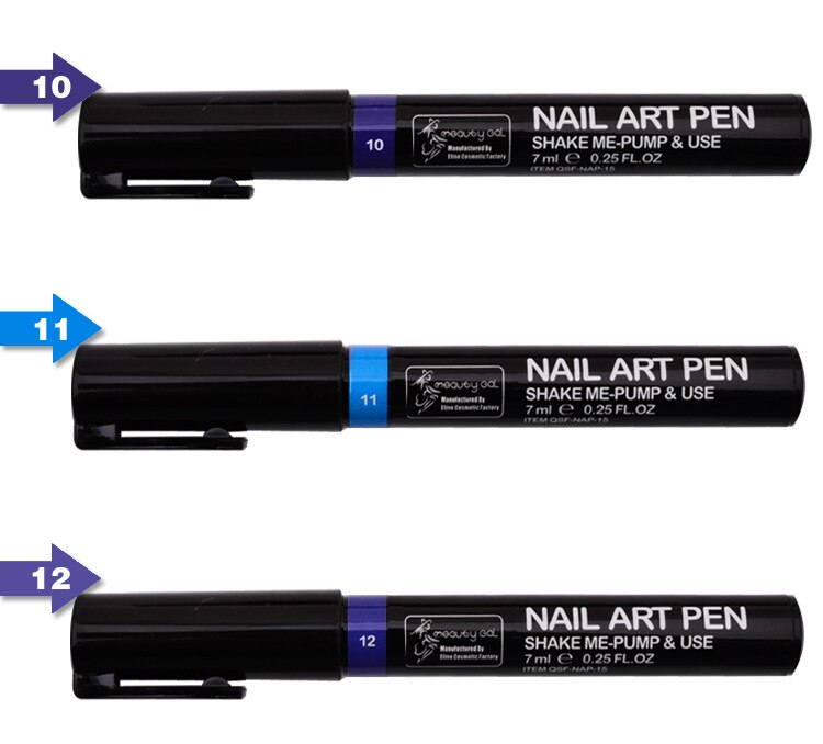 16 Candy Colors Nail Art Pen for 3D Nail Art DIY Decoration Nail Polish Pen Set 3D Design Nail Beauty Tools Paint Pens
