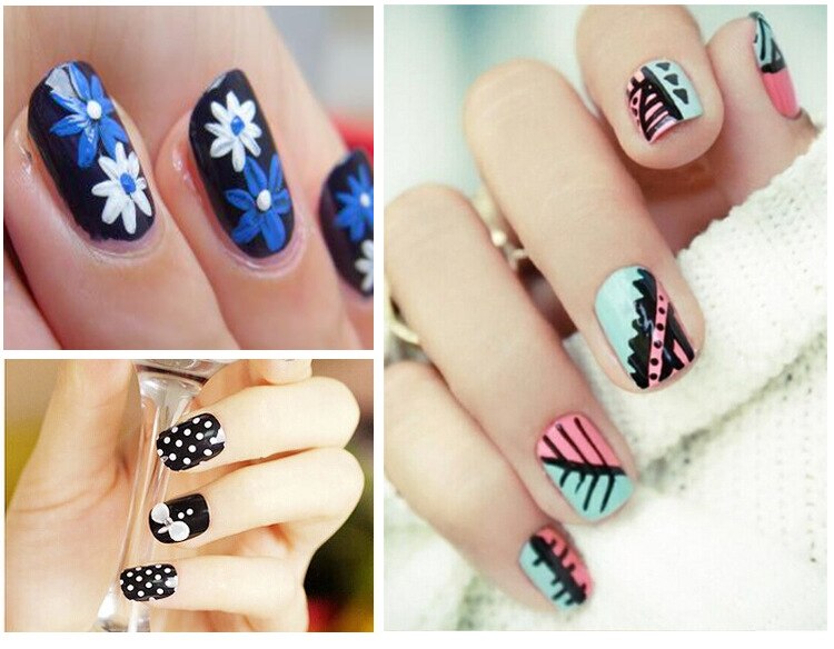 16 Candy Colors Nail Art Pen for 3D Nail Art DIY Decoration Nail Polish Pen Set 3D Design Nail Beauty Tools Paint Pens