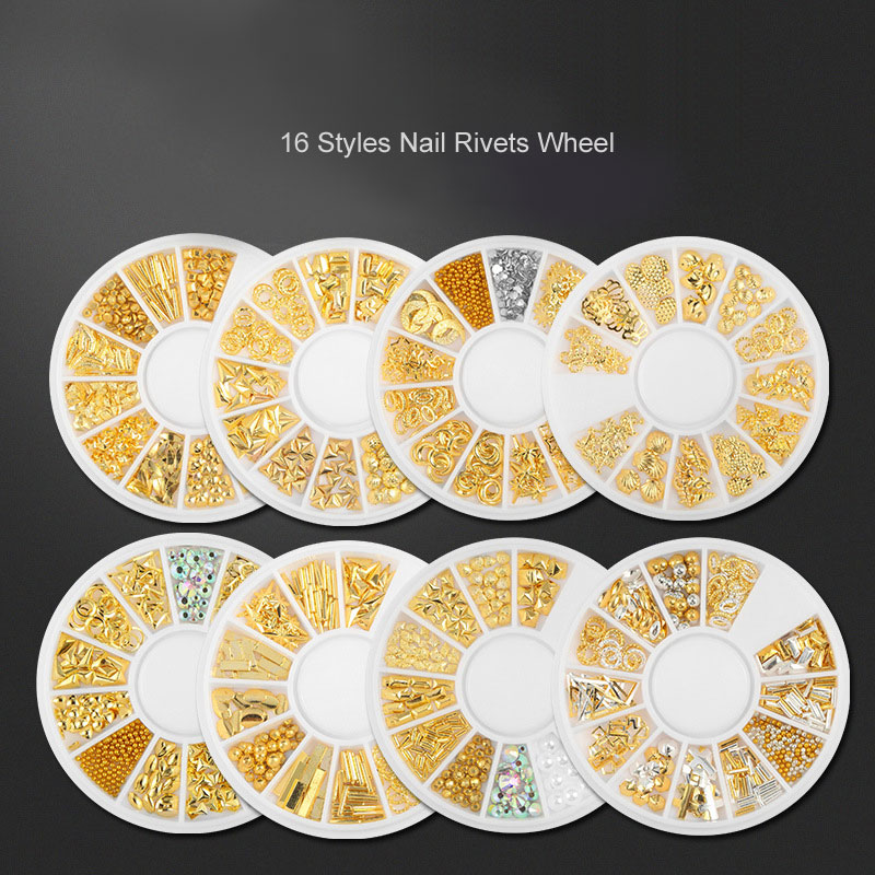 3D Gold Silver Nail Charms Metal Rivets Studs Rhinestones Pearl Nail Jewelry DIY Nail Art Decorations Accessoires 3D Gold Silver Nail Charms Metal Rivets Studs Rhinestones Pearl Nail Jewelry DIY Nail Art Decorations Accessoires