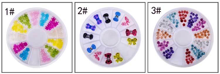 DIY Nail Art Wheel Tips Crystal Glitter Rhinestone 3D Nail Art Decoration white AB Color Acrylic Diamond Drill