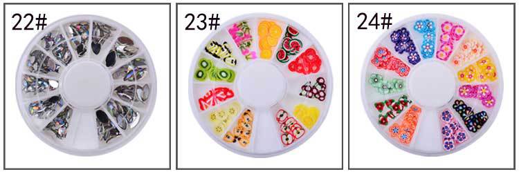 DIY Nail Art Wheel Tips Crystal Glitter Rhinestone 3D Nail Art Decoration white AB Color Acrylic Diamond Drill
