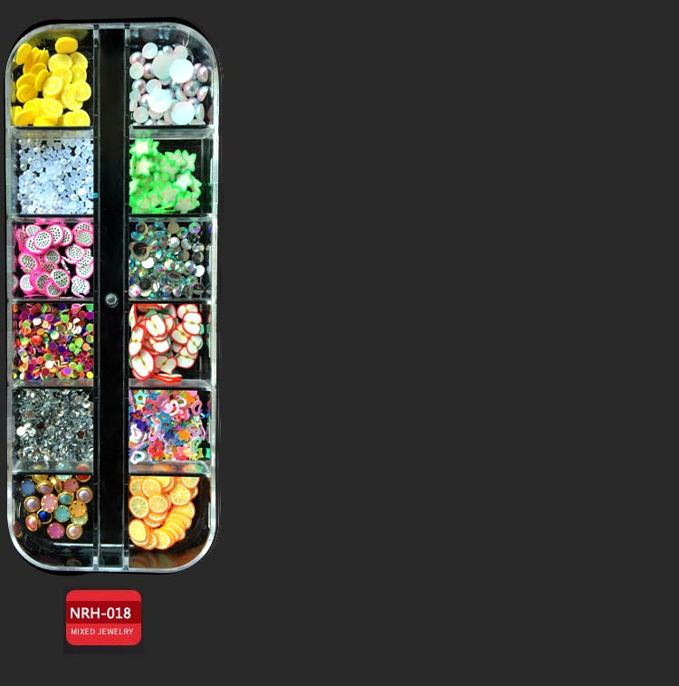 1 Box Nail Art Decorations Nail Rhinestones Mixed Colors AB Crystal Strass 3D Charm Gems DIY Rivet Nails Manicure Accessories