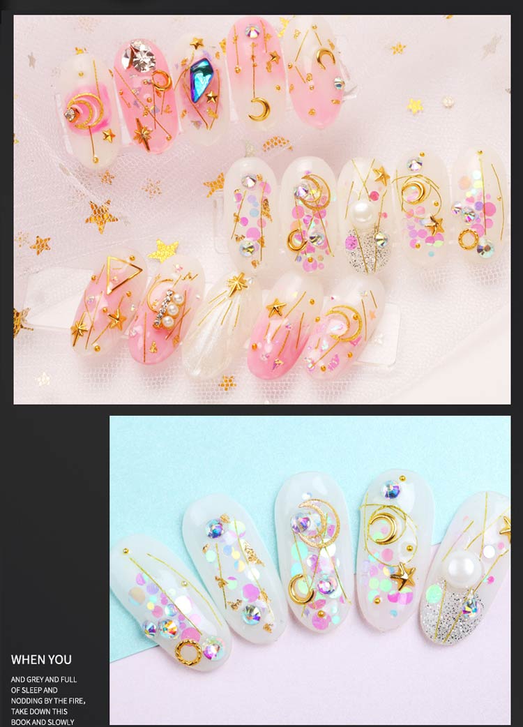 1 Box Nail Art Decorations Nail Rhinestones Mixed Colors AB Crystal Strass 3D Charm Gems DIY Rivet Nails Manicure Accessories