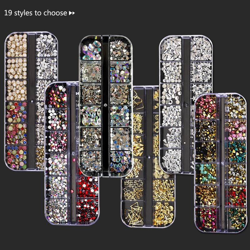 1 Box Nail Art Decorations Nail Rhinestones Mixed Colors AB Crystal Strass 3D Charm Gems DIY Rivet Nails Manicure Accessories 1 Box Nail Art Decorations Nail Rhinestones Mixed Colors AB Crystal Strass 3D Charm Gems DIY Rivet Nails Manicure Accessories