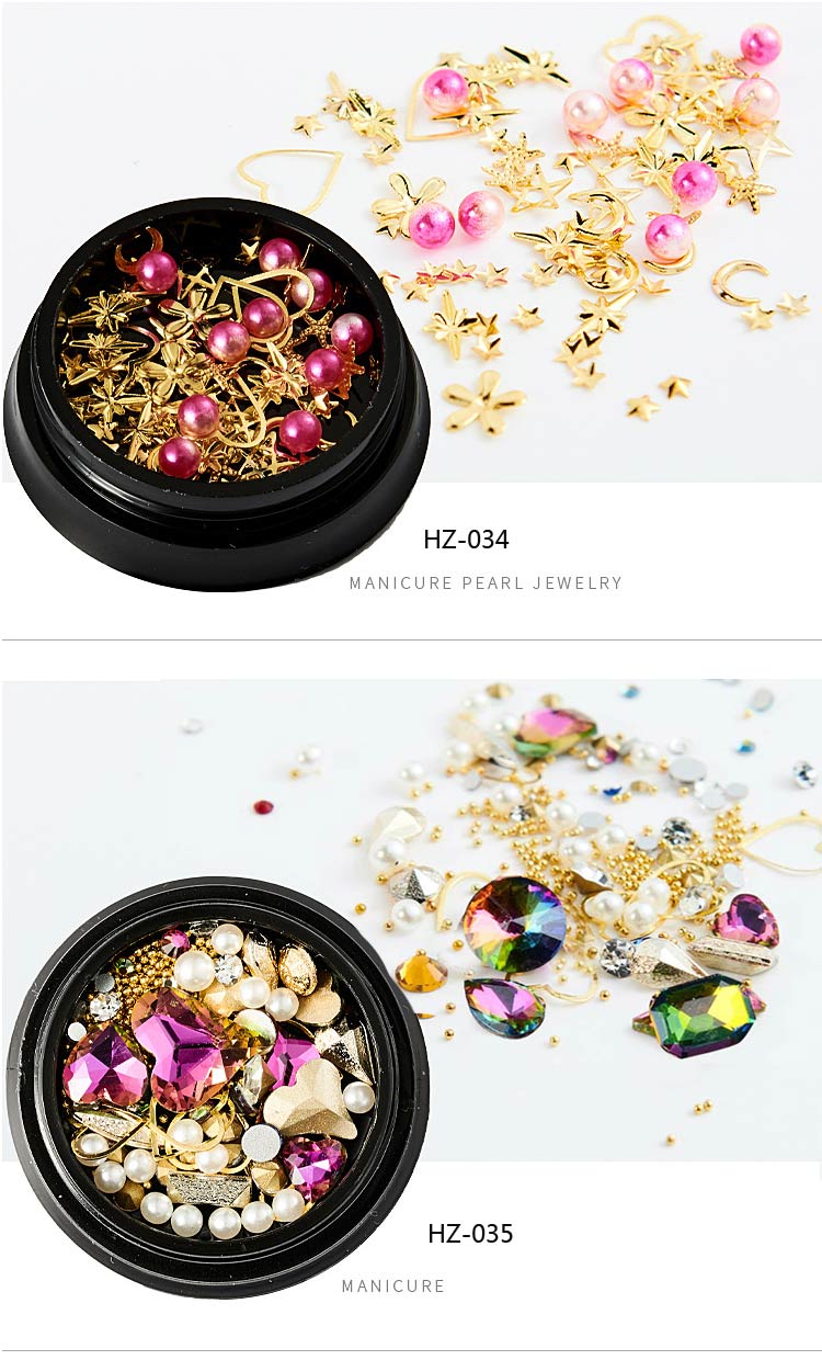 DIY Crystal Glitter Rhinestone Stone 3D Nail Art Decoration Gems Charms Nails Jewelry Accessories