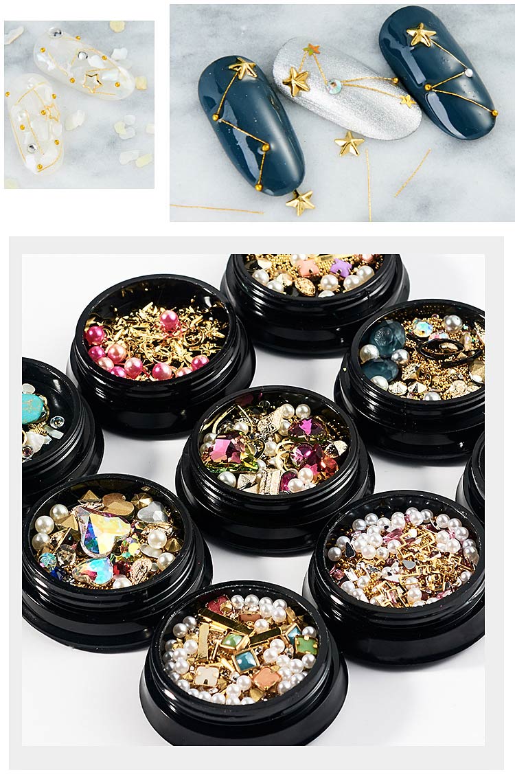 DIY Crystal Glitter Rhinestone Stone 3D Nail Art Decoration Gems Charms Nails Jewelry Accessories