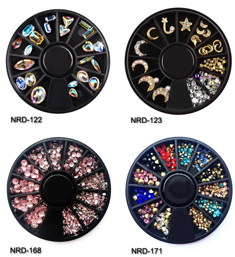 Nail Art Decoration Mixed Color Stones Nail Rhinestone Gems AB Crystal Manicure 3D nails Jewelry Accessories