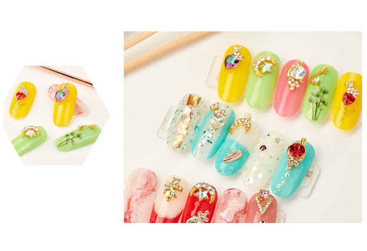 Nail Art Decoration Mixed Color Stones Nail Rhinestone Gems AB Crystal Manicure 3D nails Jewelry Accessories