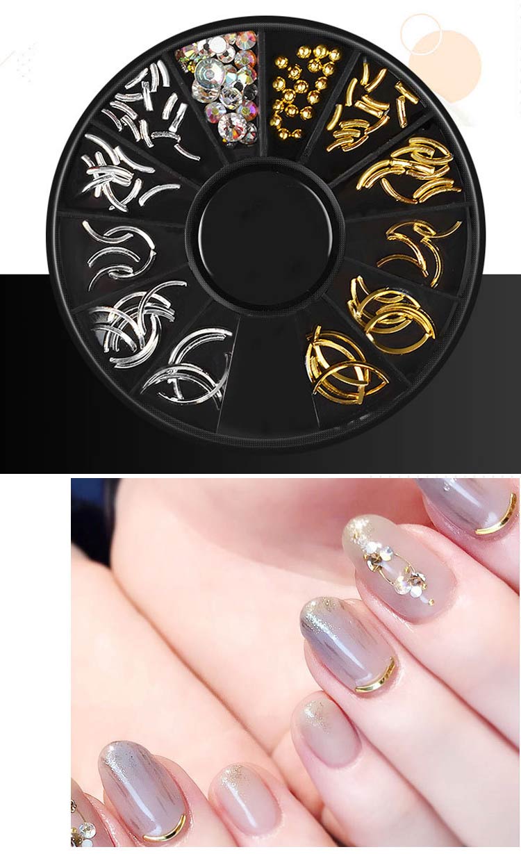 Nail Art Decoration Mixed Color Stones Nail Rhinestone Gems AB Crystal Manicure 3D nails Jewelry Accessories