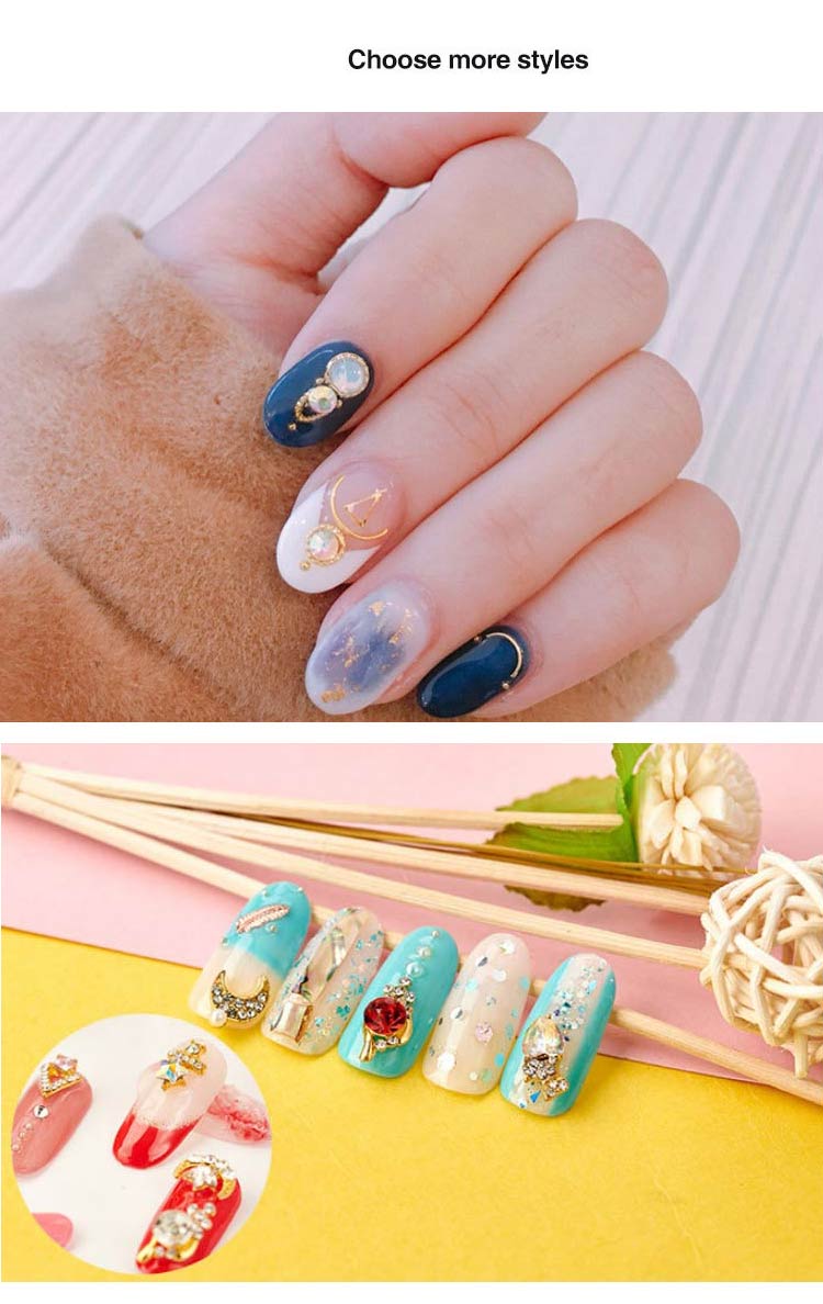 Nail Art Decoration Mixed Color Stones Nail Rhinestone Gems AB Crystal Manicure 3D nails Jewelry Accessories