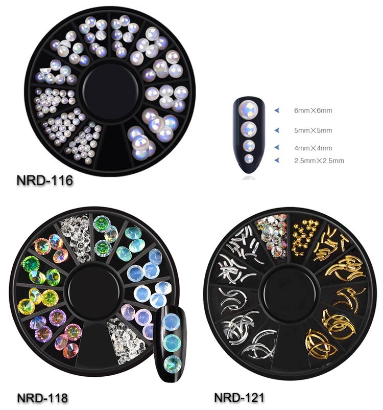 Nail Art Decoration Mixed Color Stones Nail Rhinestone Gems AB Crystal Manicure 3D nails Jewelry Accessories