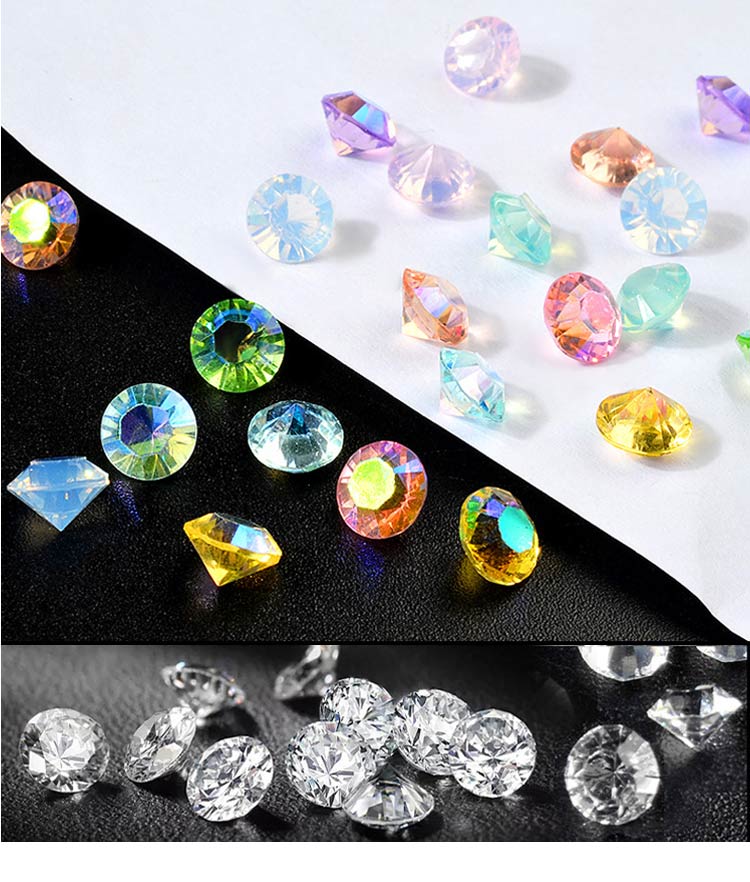 Nail Art Decoration Mixed Color Stones Nail Rhinestone Gems AB Crystal Manicure 3D nails Jewelry Accessories